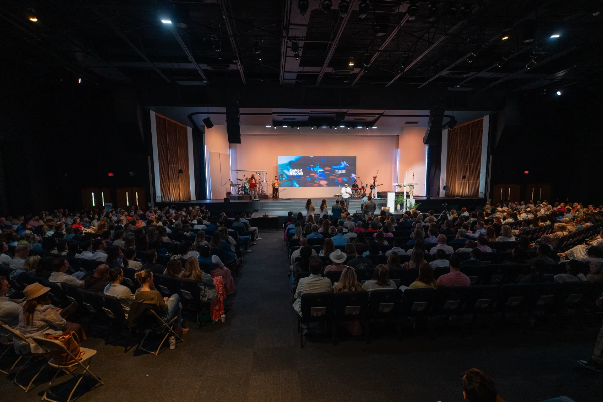 A full auditorium on a Sunday at Citipointe